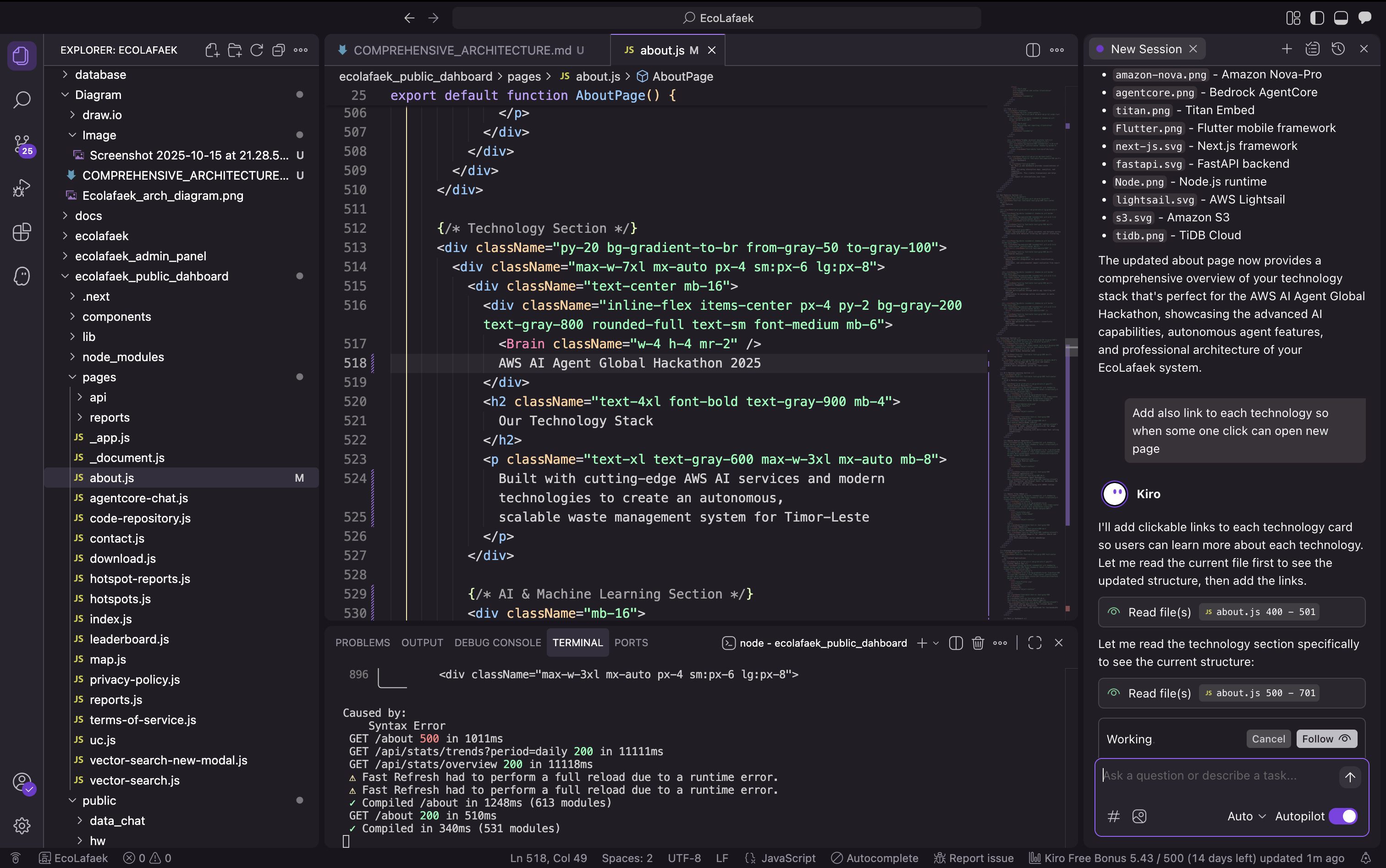 Using Kiro for Development